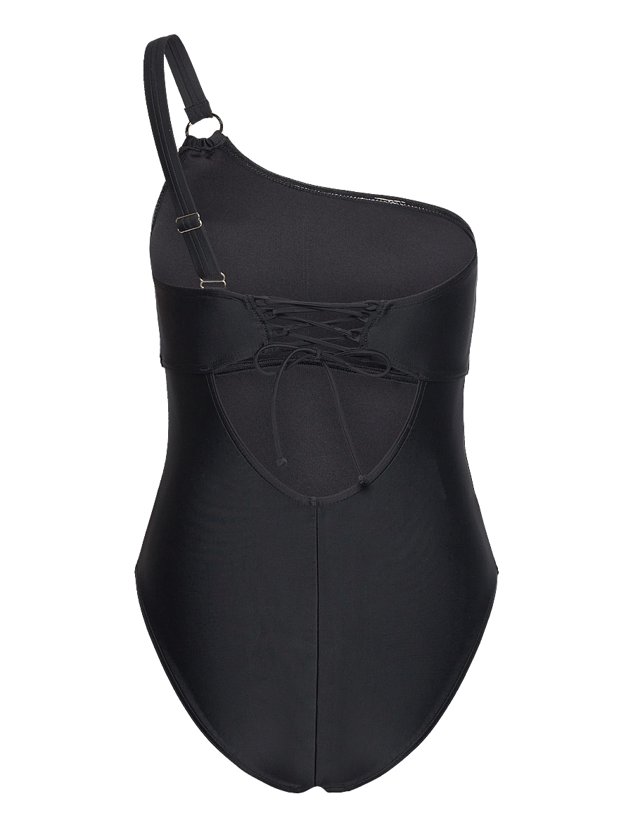 Speedo - Womens Shaping Asymmetric 1 Piece - sportiga badkläder - black - 2