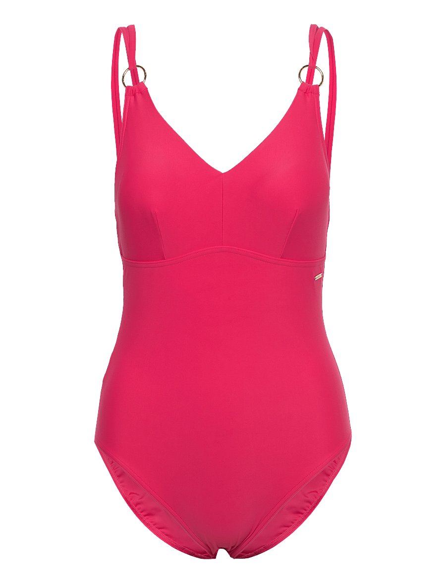Speedo - Womens Shaping Strappy 1 Piece - dark pink - 1
