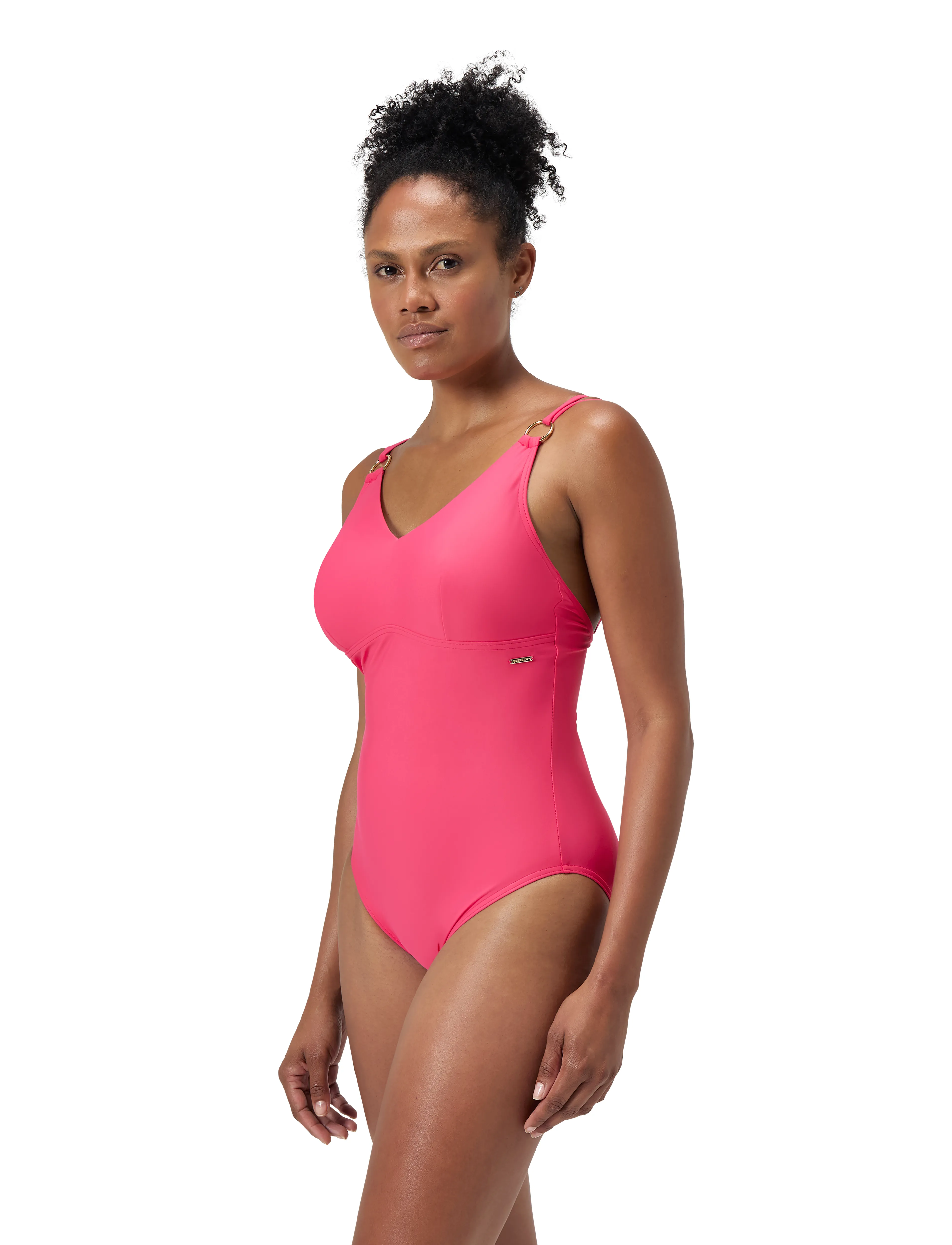 Speedo - Womens Shaping Strappy 1 Piece - kleidung - dark pink - 3