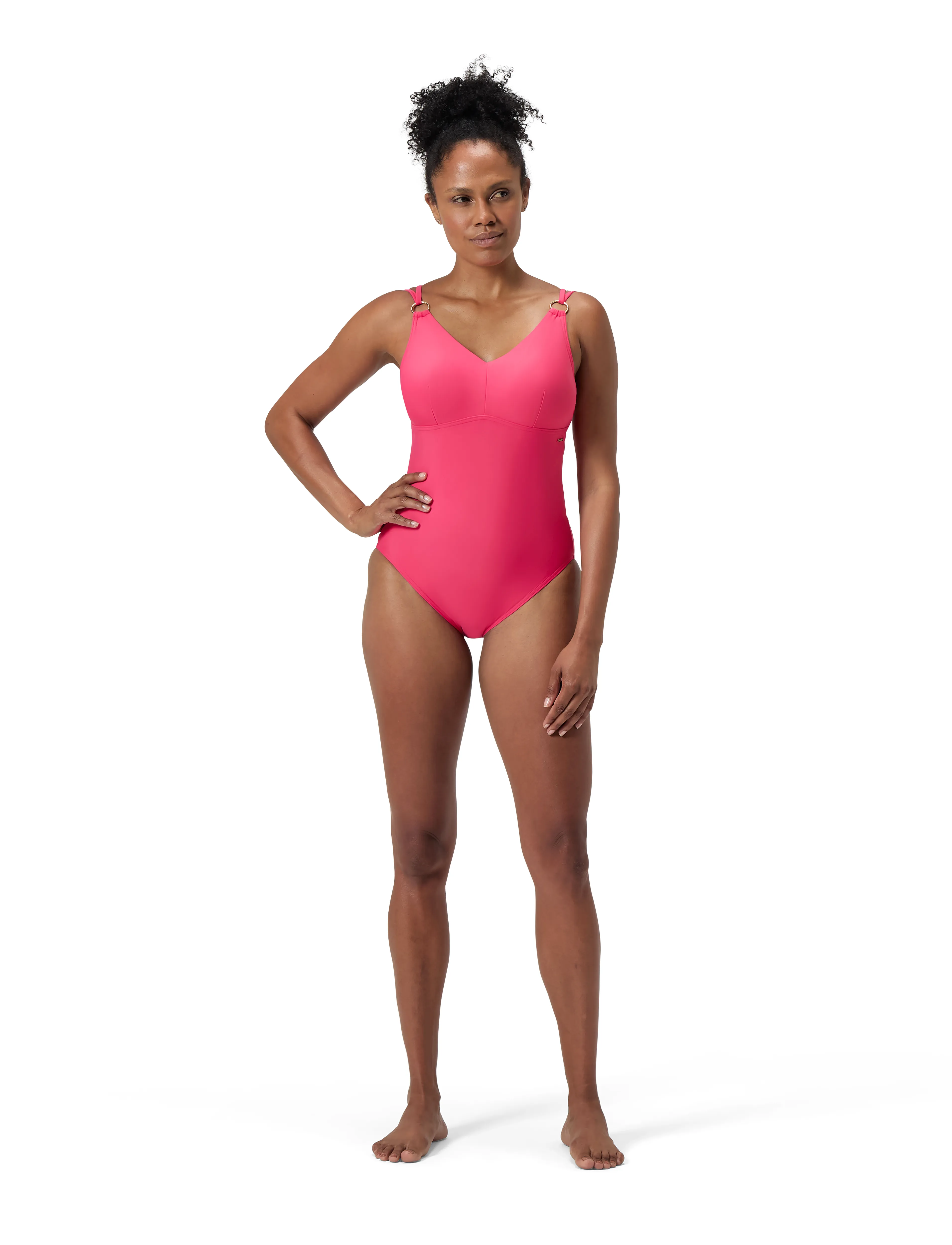 Speedo - Womens Shaping Strappy 1 Piece - kleidung - dark pink - 5
