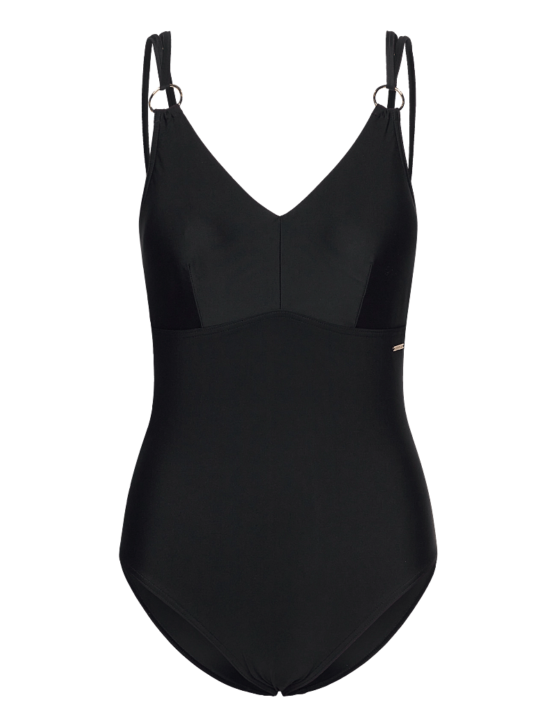 Speedo - Womens Shaping Strappy 1 Piece - sportiga badkläder - black - 1