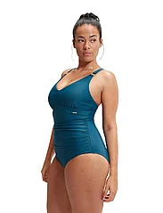 Speedo - Womens Shaping V Neck 1 Piece - badedragter - green - 3