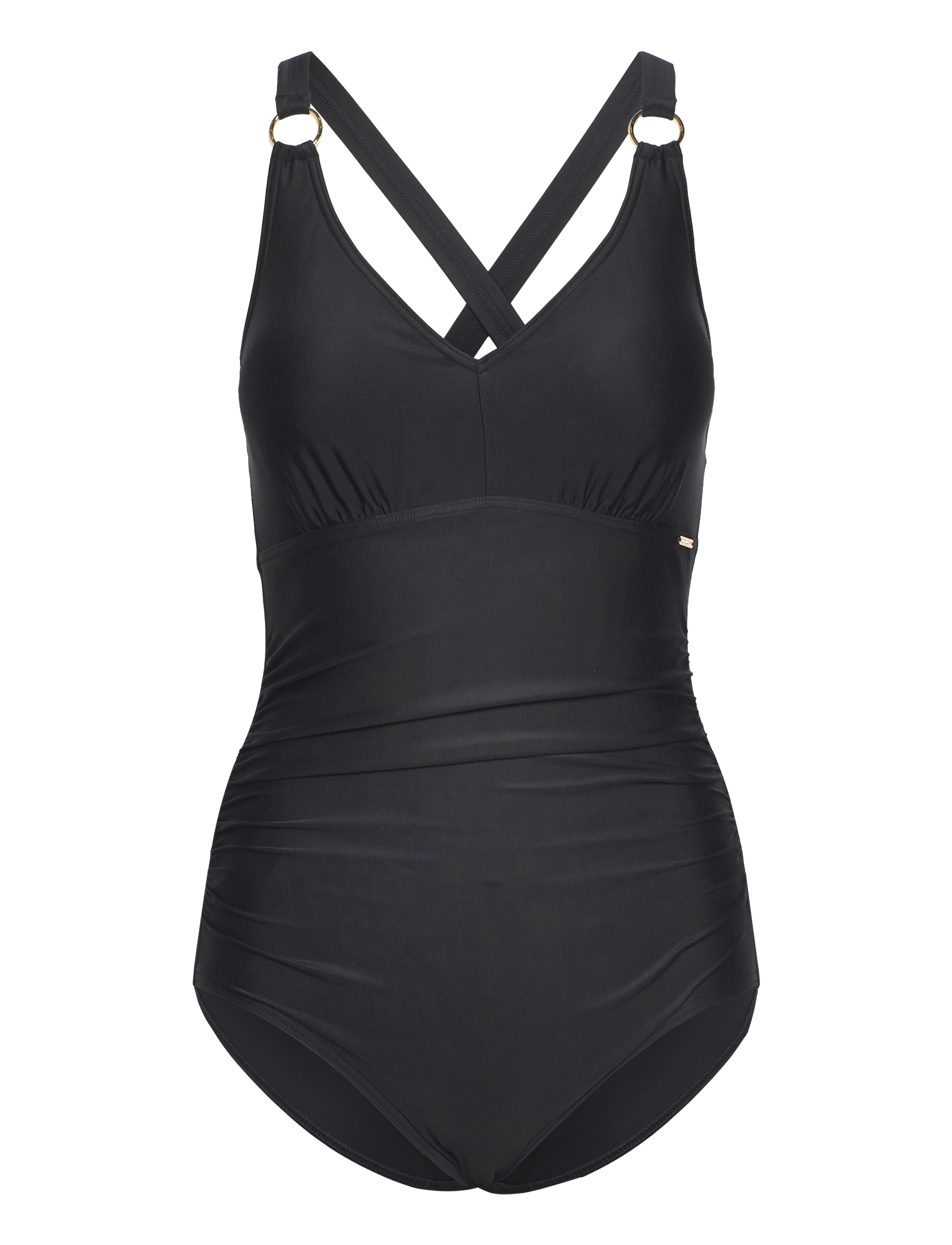 Speedo Womens Shaping V Neck 1 Piece - Speedo - BLACK / black