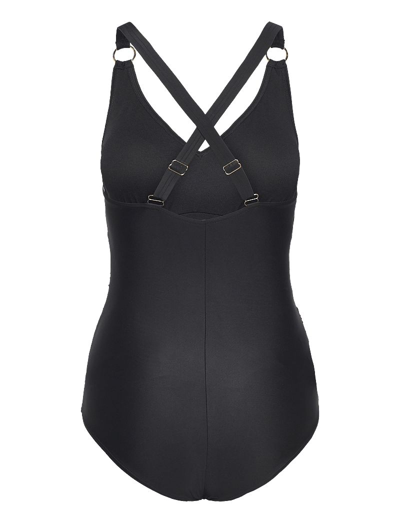 Speedo - Womens Shaping V Neck 1 Piece - ujumistrikood - black - 2