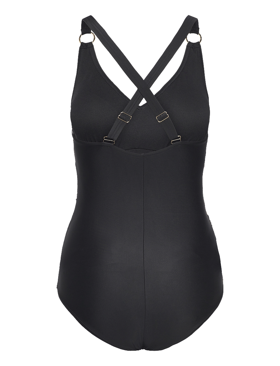 Speedo - Womens Shaping V Neck 1 Piece - black - 2