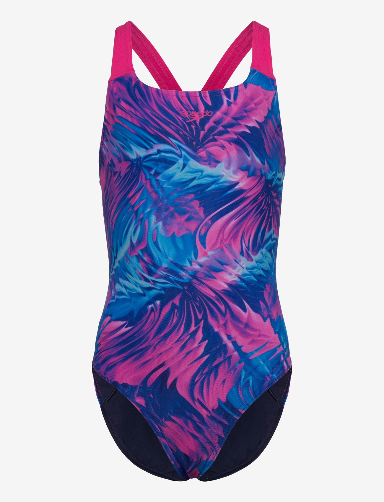 Speedo - Print Powerback One Piece - swimsuits - margarita pink/peacoat - 0