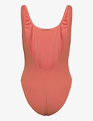 Speedo - Womens Textured Deep U-Back - swimsuits - brown/orange - 3