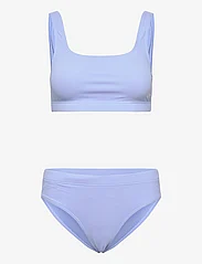 Speedo - Womens Textured Deep U-Back 2PC - bikini-sett - blue - 0