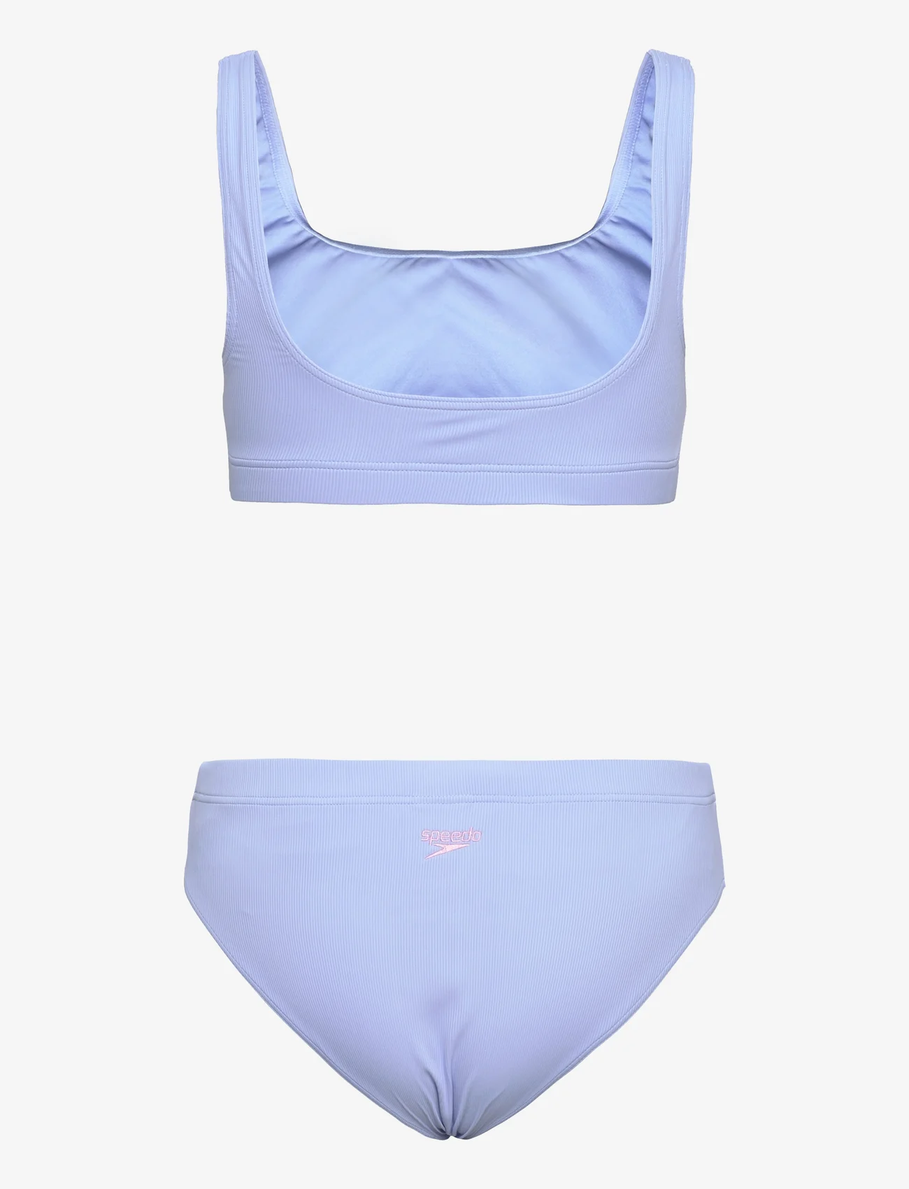 Speedo - Womens Textured Deep U-Back 2PC - bikini sets - blue - 1
