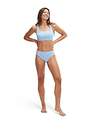 Speedo - Womens Textured Deep U-Back 2PC - bikini sets - blue - 2