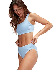 Speedo - Womens Textured Deep U-Back 2PC - bikini sets - blue - 3