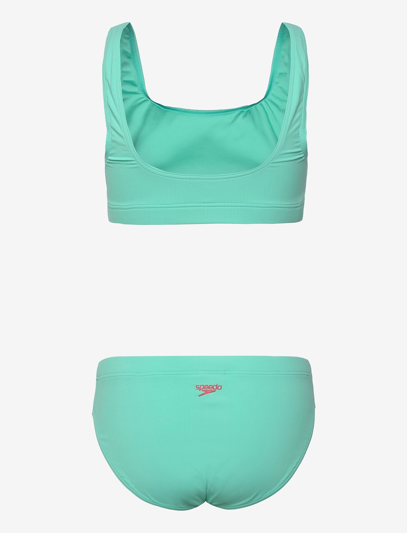 Speedo - Womens Textured Deep U-Back 2PC - bikinis - blue - 1