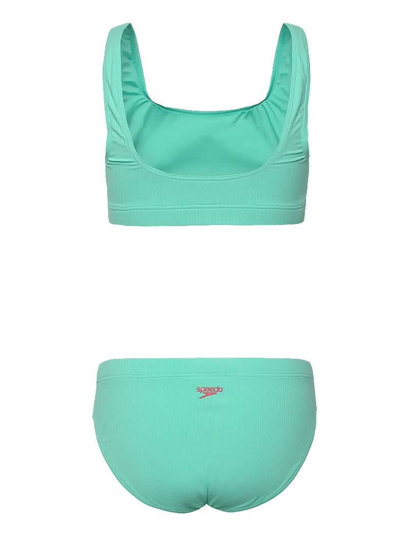 Speedo - Womens Textured Deep U-Back 2PC - sport-bademode - blue - 1