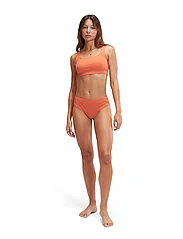 Speedo - Womens Textured Deep U-Back 2PC - bikinio komplektai - brown/orange - 1