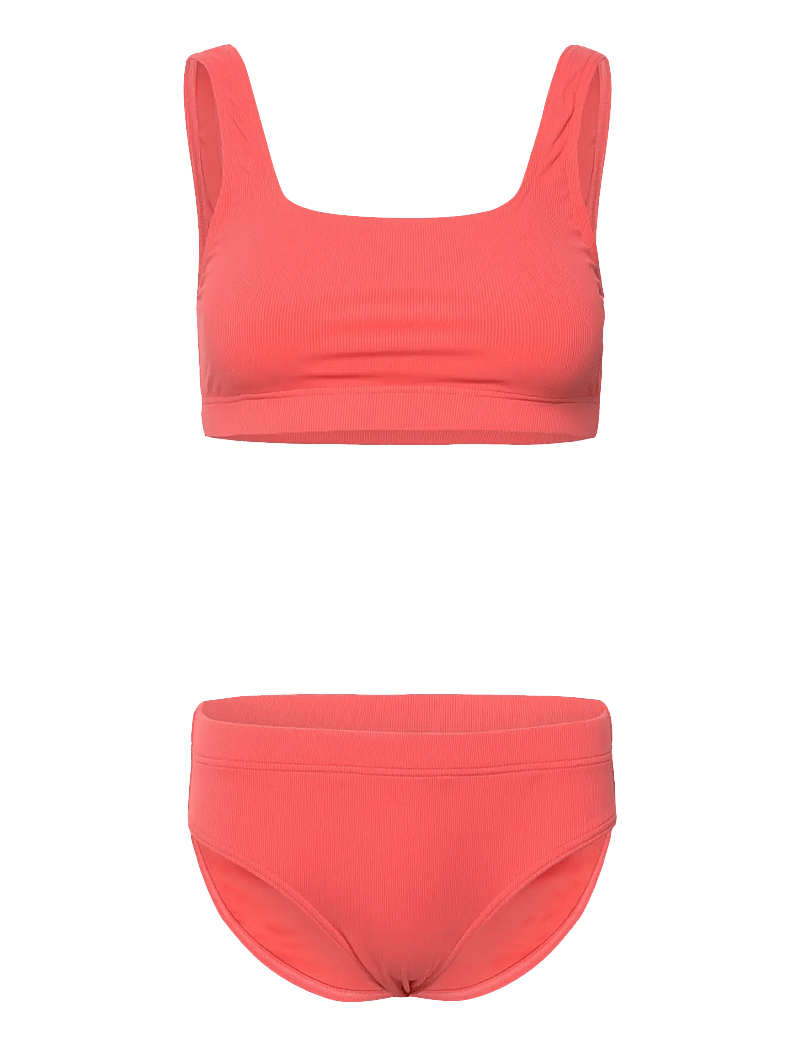 Speedo - Womens Textured Deep U-Back 2PC - sport-bademode - orange - 0