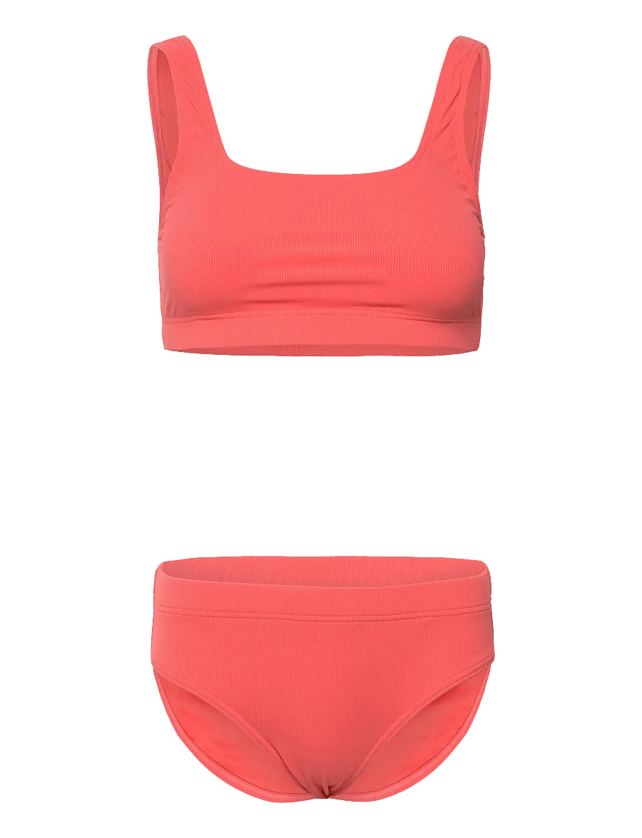 Speedo - Womens Textured Deep U-Back 2PC - sport-bademode - orange - 0