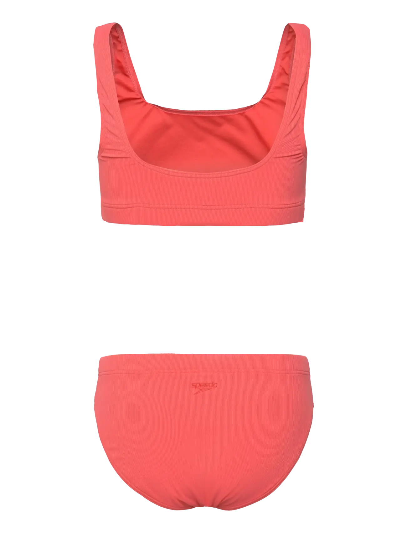 Speedo - Womens Textured Deep U-Back 2PC - sports swimwear - orange - 1