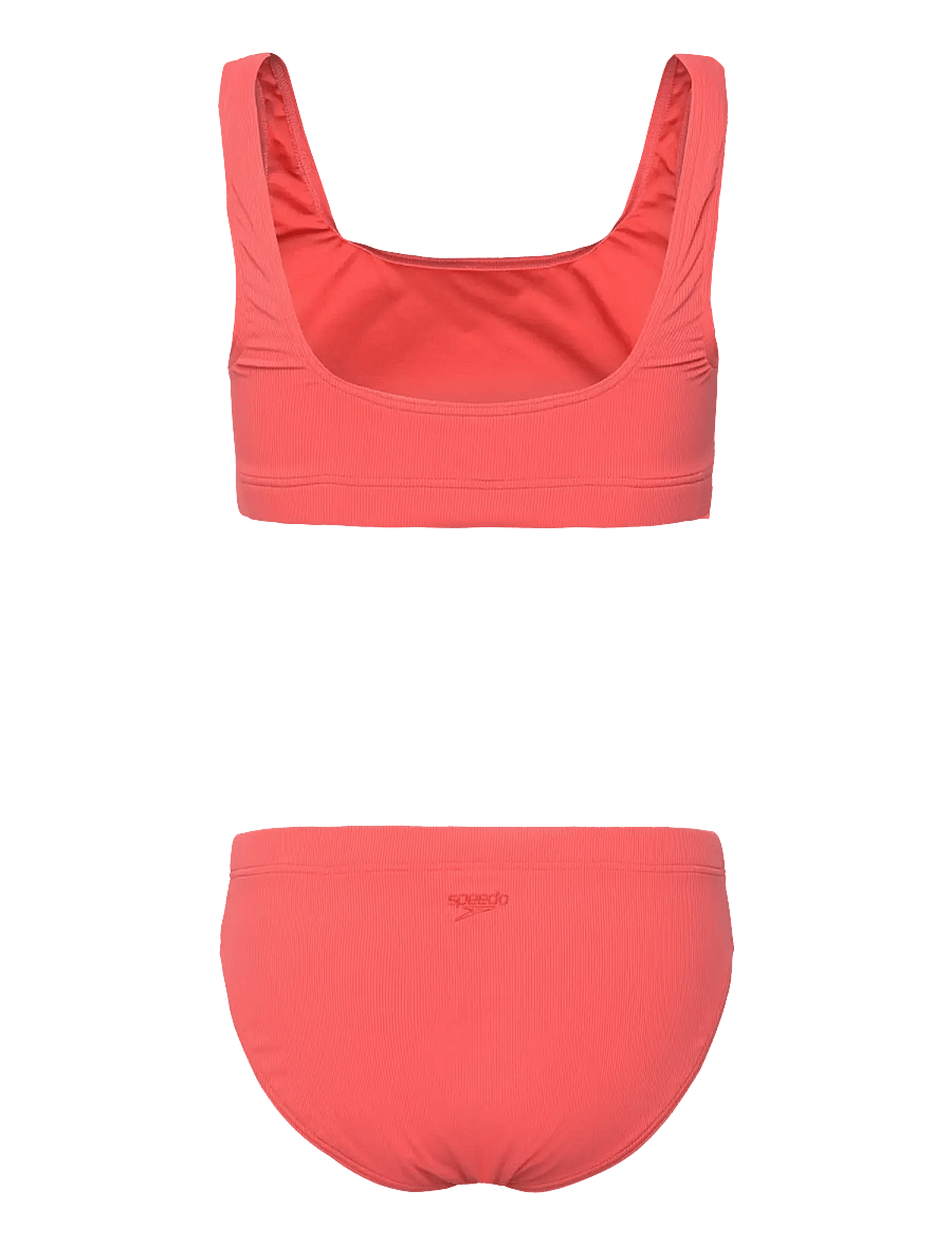 Speedo - Womens Textured Deep U-Back 2PC - sport-bademode - orange - 1