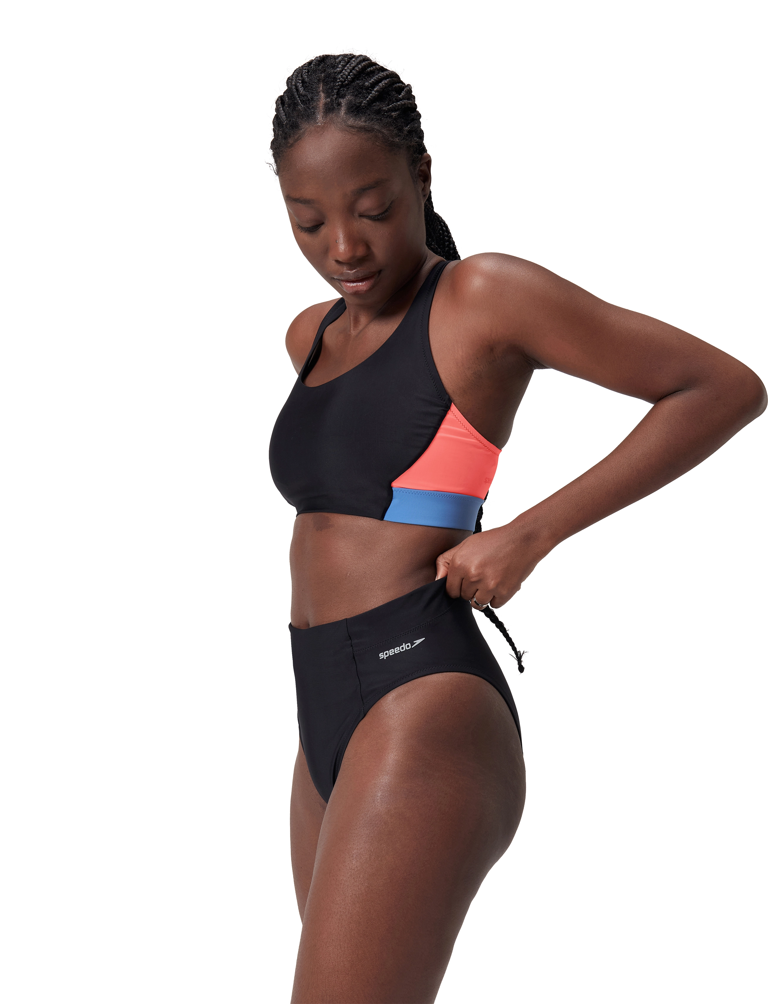 Speedo - 8-003920 Solid Hi Waist Btm - black - 3