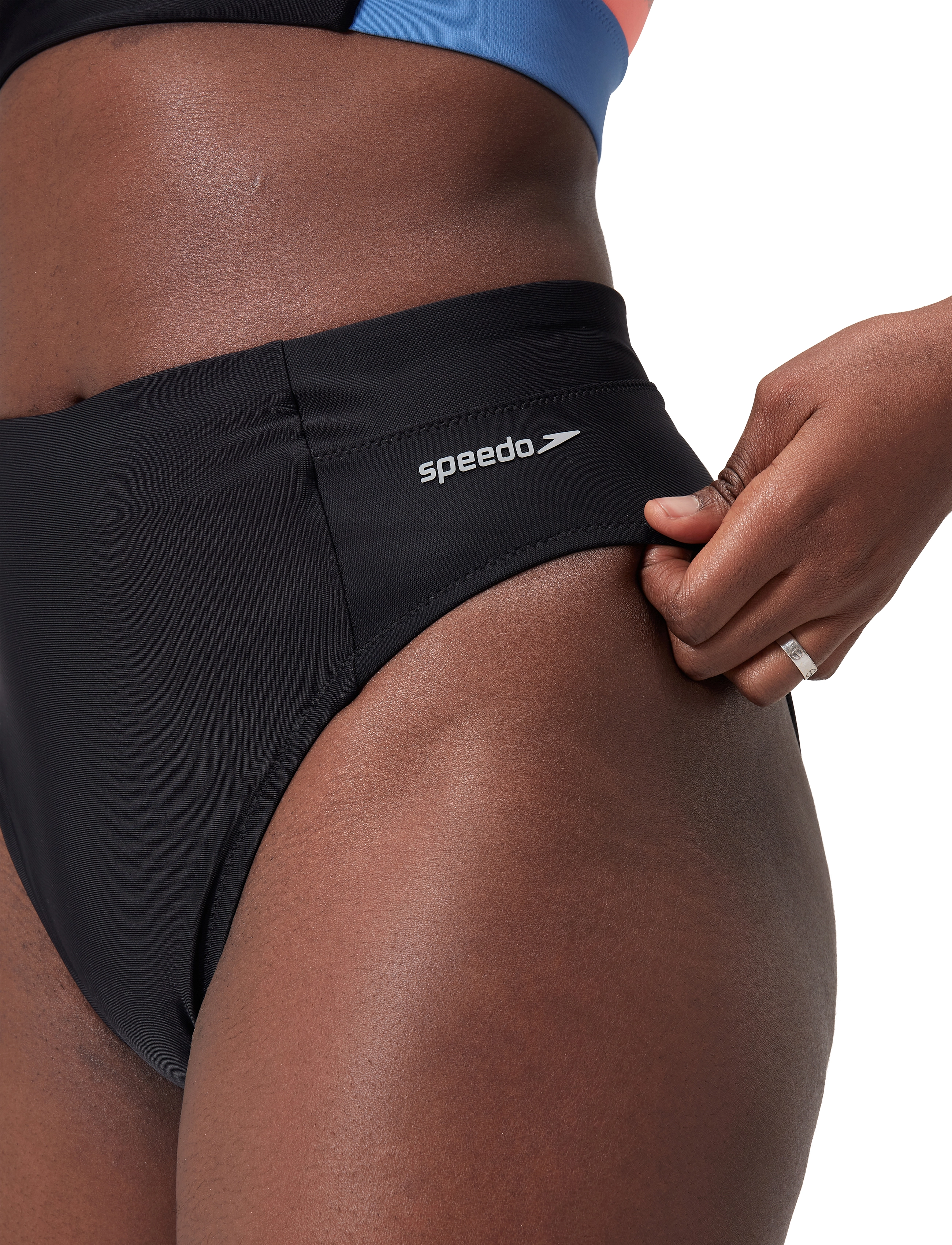 Speedo - 8-003920 Solid Hi Waist Btm - black - 5