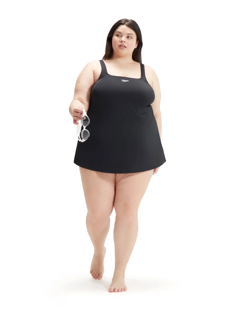 Speedo - Womens Swim Dress (+) - sportiga badkläder - black - 0