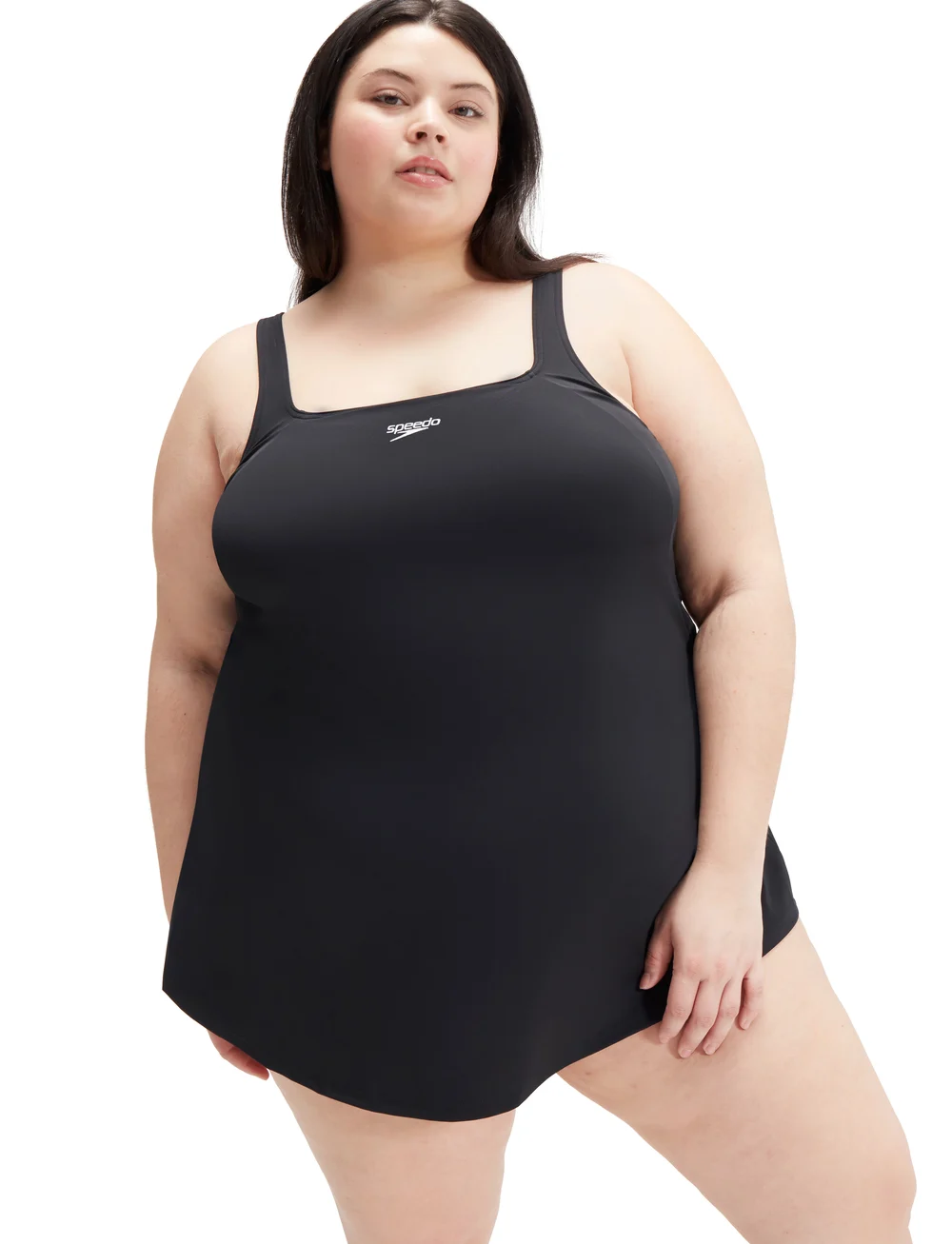 Speedo - Womens Swim Dress (+) - sportiga badkläder - black - 3
