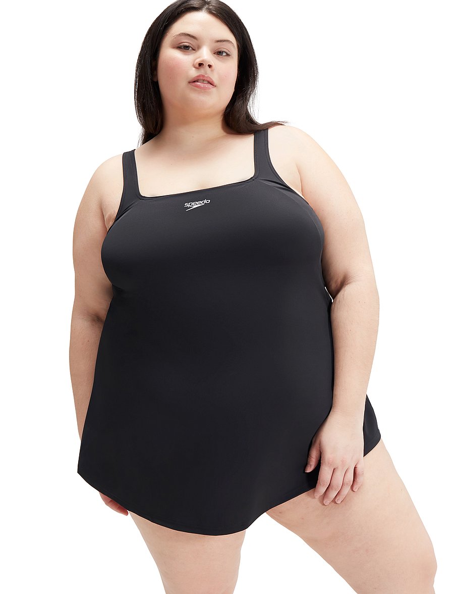Speedo - Womens Swim Dress (+) - sportsbadetøj - black - 3