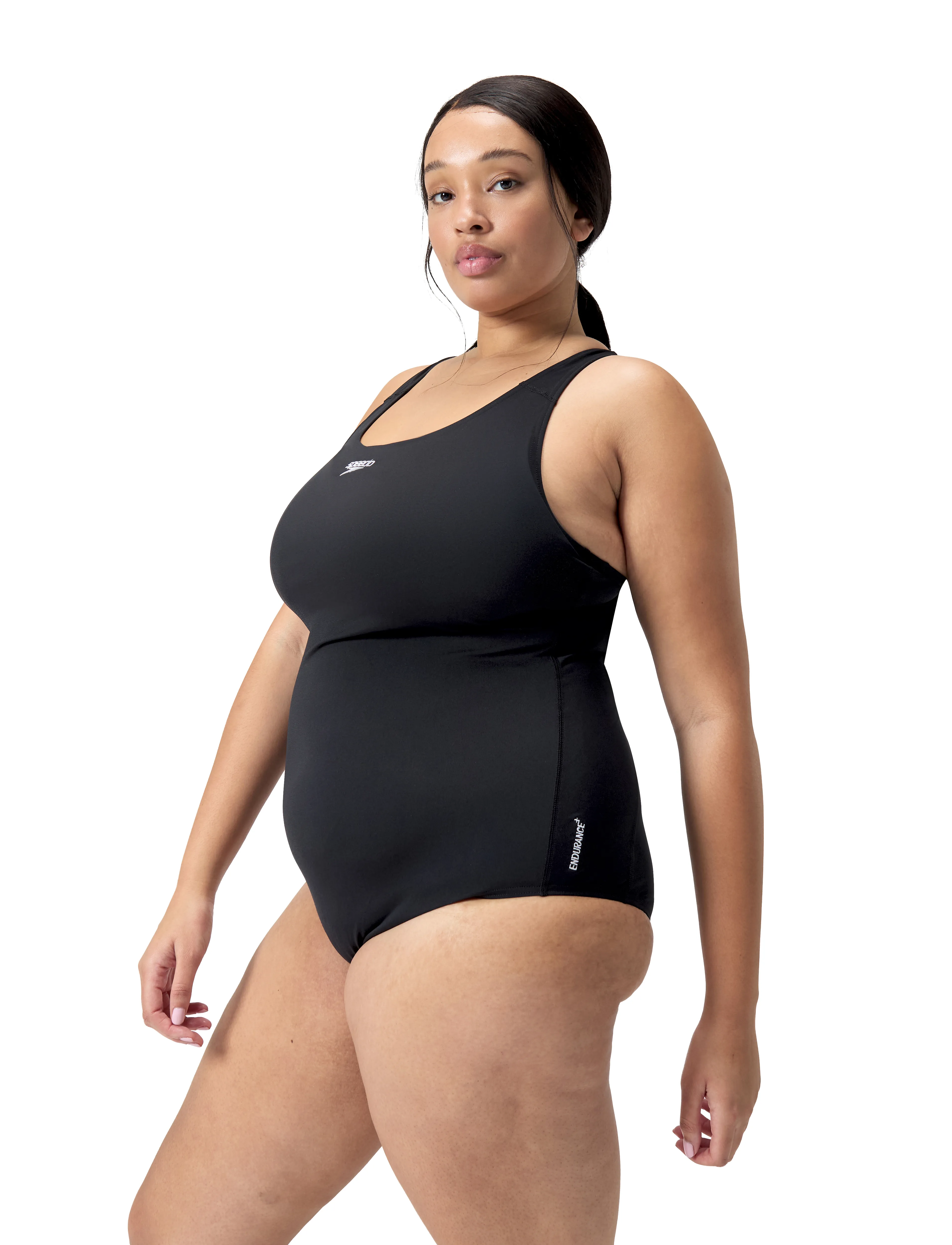 Speedo - Plus Size Endurance+ Medalist Swimsuit - badedragter - black - 3