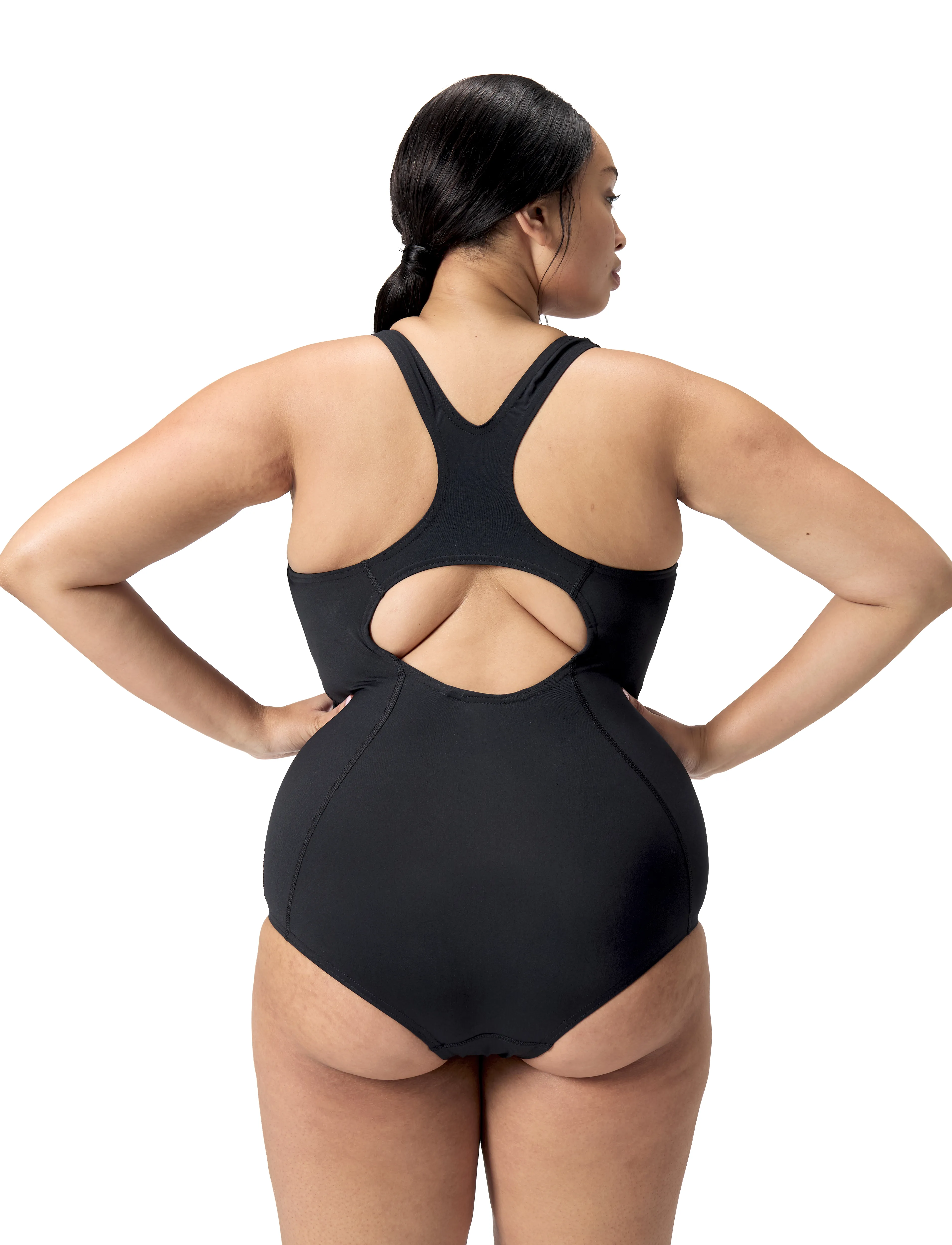 Speedo - Plus Size Endurance+ Medalist Swimsuit - badedragter - black - 4