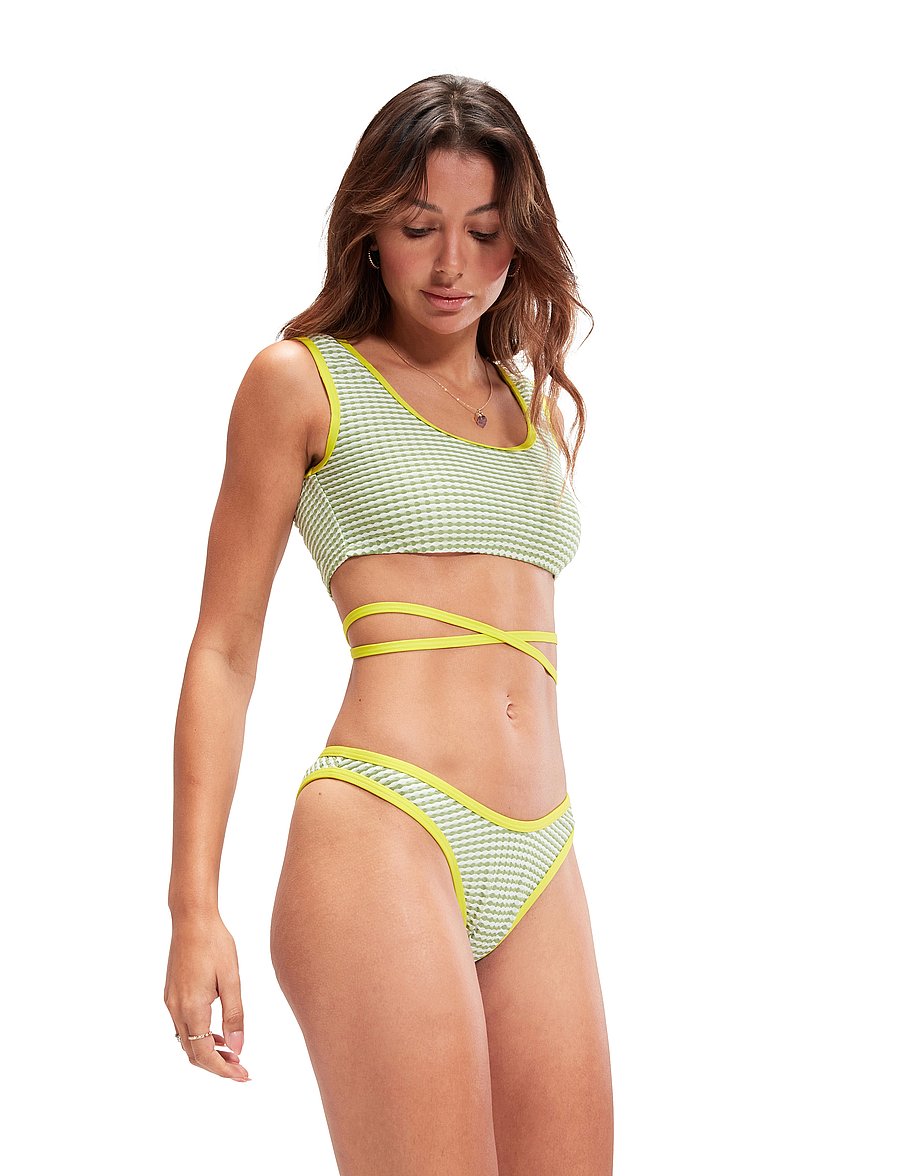 Speedo - GINGHAM SCOOP BOTTOM - sport-bademode - moss green - 0