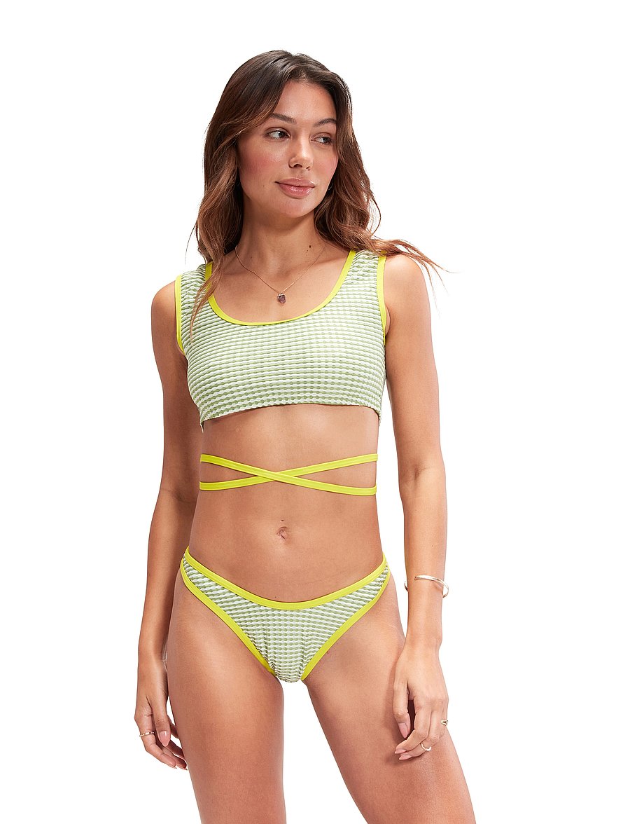 Speedo - GINGHAM SCOOP BOTTOM - sport-bademode - moss green - 3