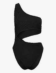 Speedo - TERRY ASYM CUT OUT 1 PC - swimsuits - black - 0