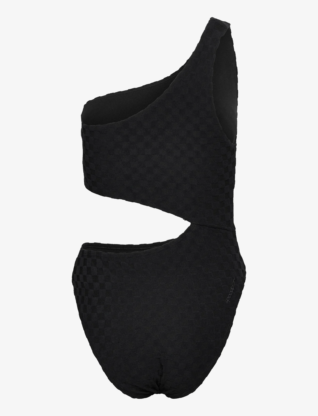 Speedo - TERRY ASYM CUT OUT 1 PC - swimsuits - black - 1