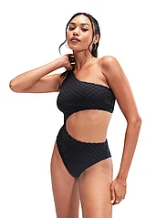 Speedo - TERRY ASYM CUT OUT 1 PC - swimsuits - black - 2
