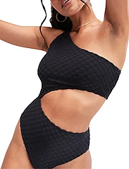 Speedo - TERRY ASYM CUT OUT 1 PC - badedragter - black - 4