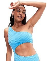 Speedo - TERRY ASYM CUT OUT 1 PC - swimsuits - blue - 6