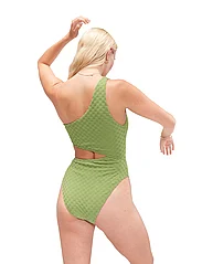 Speedo - TERRY ASYM CUT OUT 1 PC - swimsuits - moss green - 4