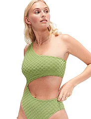 Speedo - TERRY ASYM CUT OUT 1 PC - swimsuits - moss green - 7
