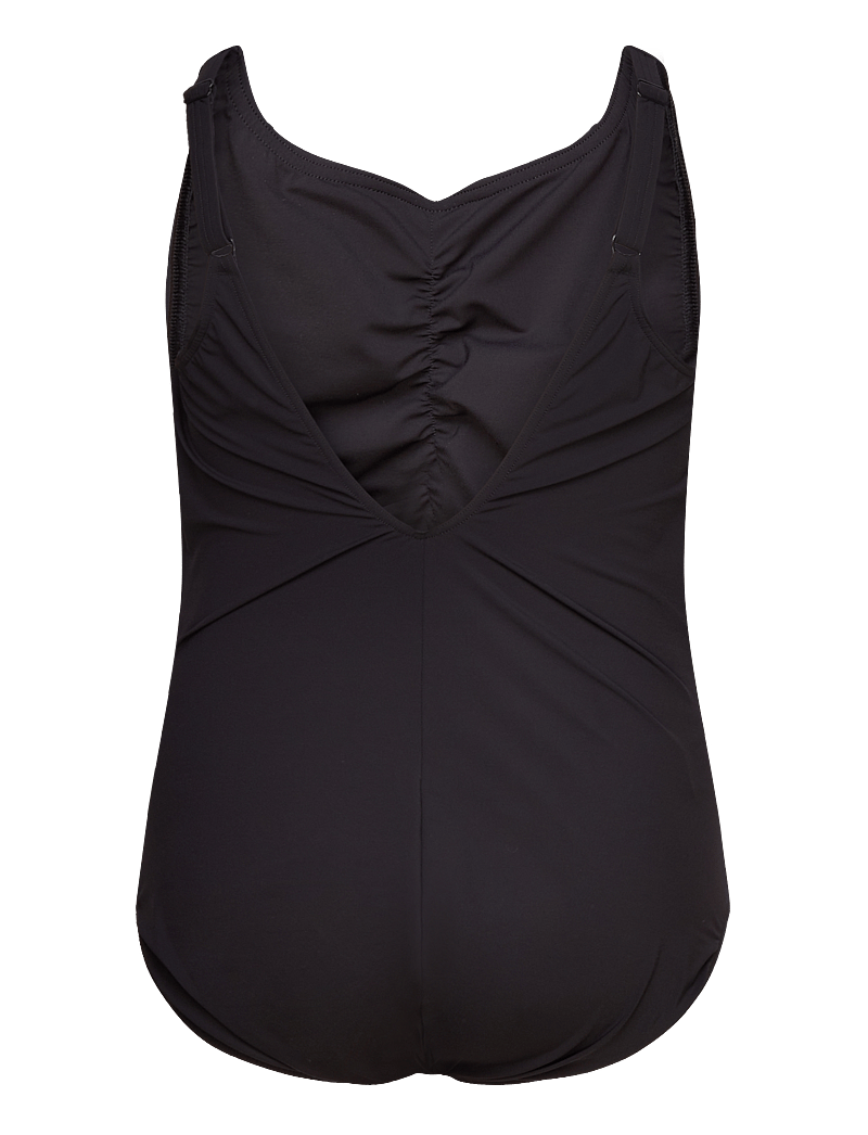 Speedo - Plus Size Solid Aquanite Swimsuit - sportiga badkläder - black - 1