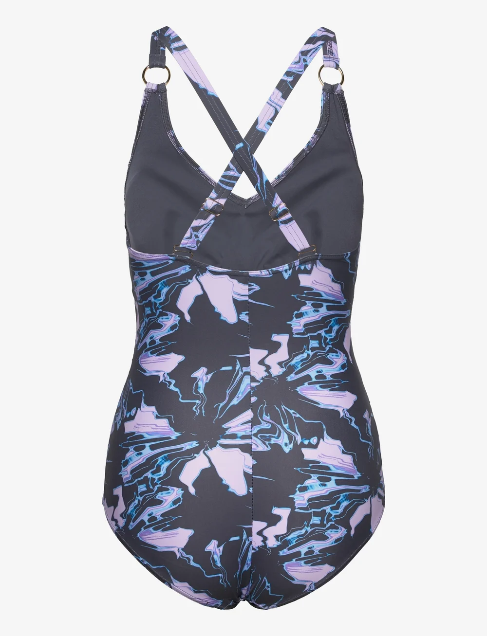 Speedo - Womens Shaping Printed V Neck 1 Piece - sportsbadetøj - purple - 1