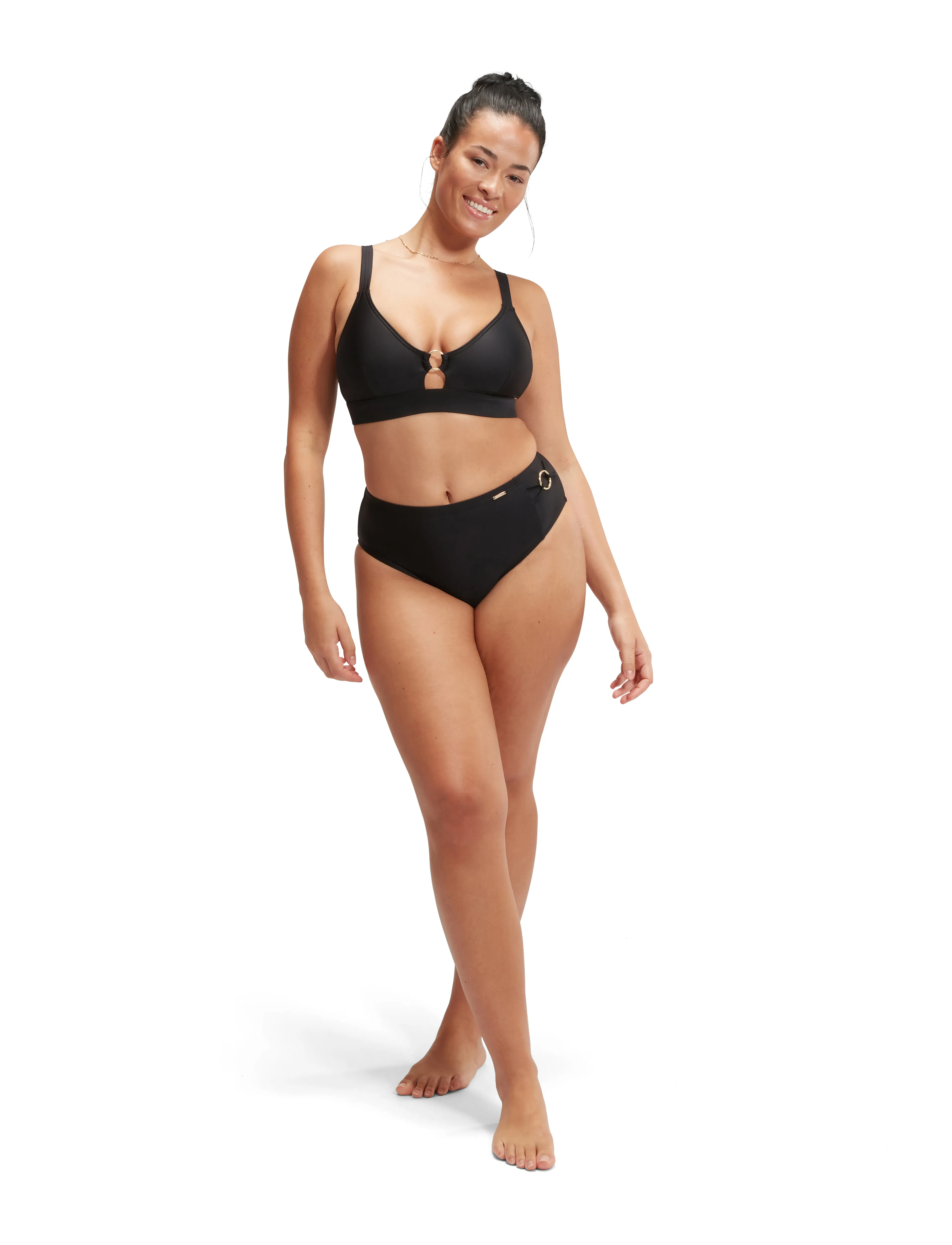 Speedo - Womens Shaping Triangle Top - bikinis - black - 5