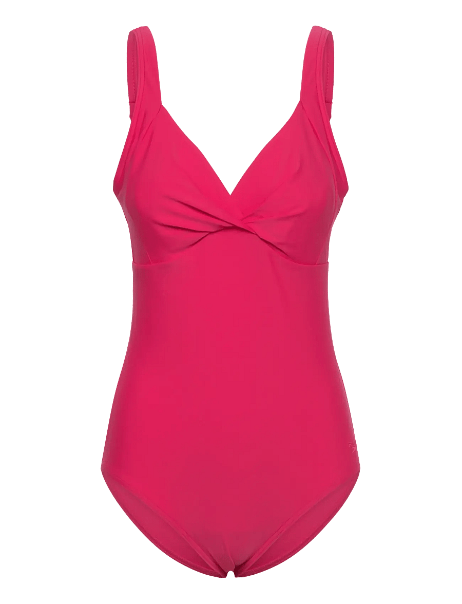 Speedo - Womens Shaping Cross Knot 1 Piece - sport zwemkleding - dark pink - 0