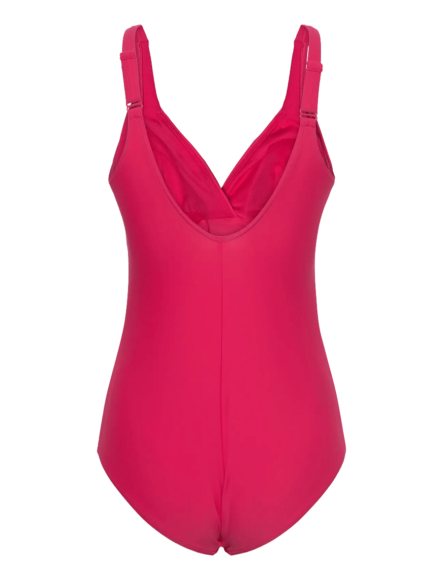 Speedo - Womens Shaping Cross Knot 1 Piece - sport zwemkleding - dark pink - 1