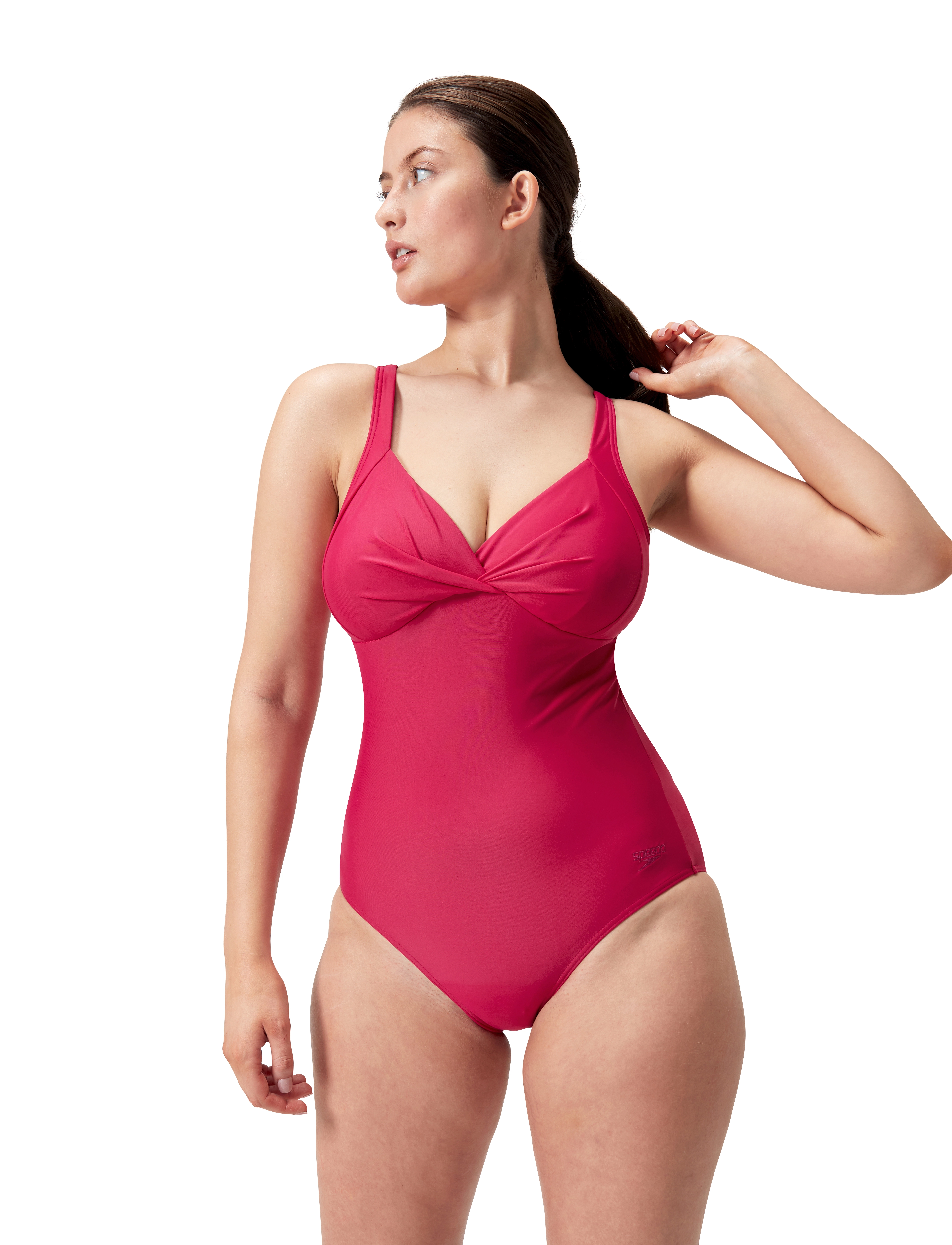 Speedo - Womens Shaping Cross Knot 1 Piece - badedragter - pink - 2