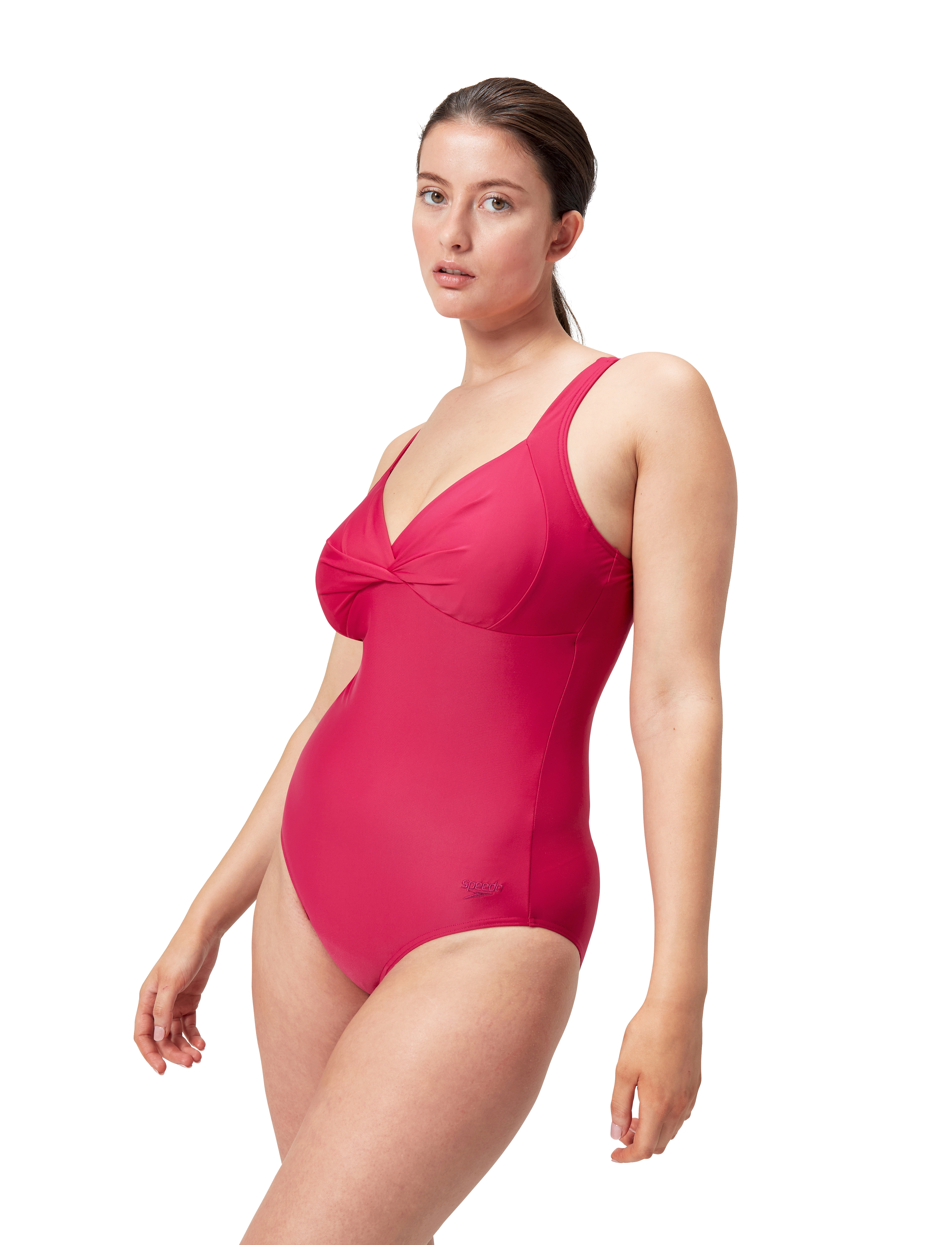 Speedo - Womens Shaping Cross Knot 1 Piece - badedragter - pink - 4