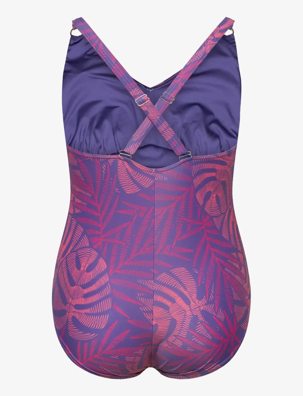Speedo - Womens Shaping Printed V Neck 1 Piece (+) - sportsbadetøj - blue - 1