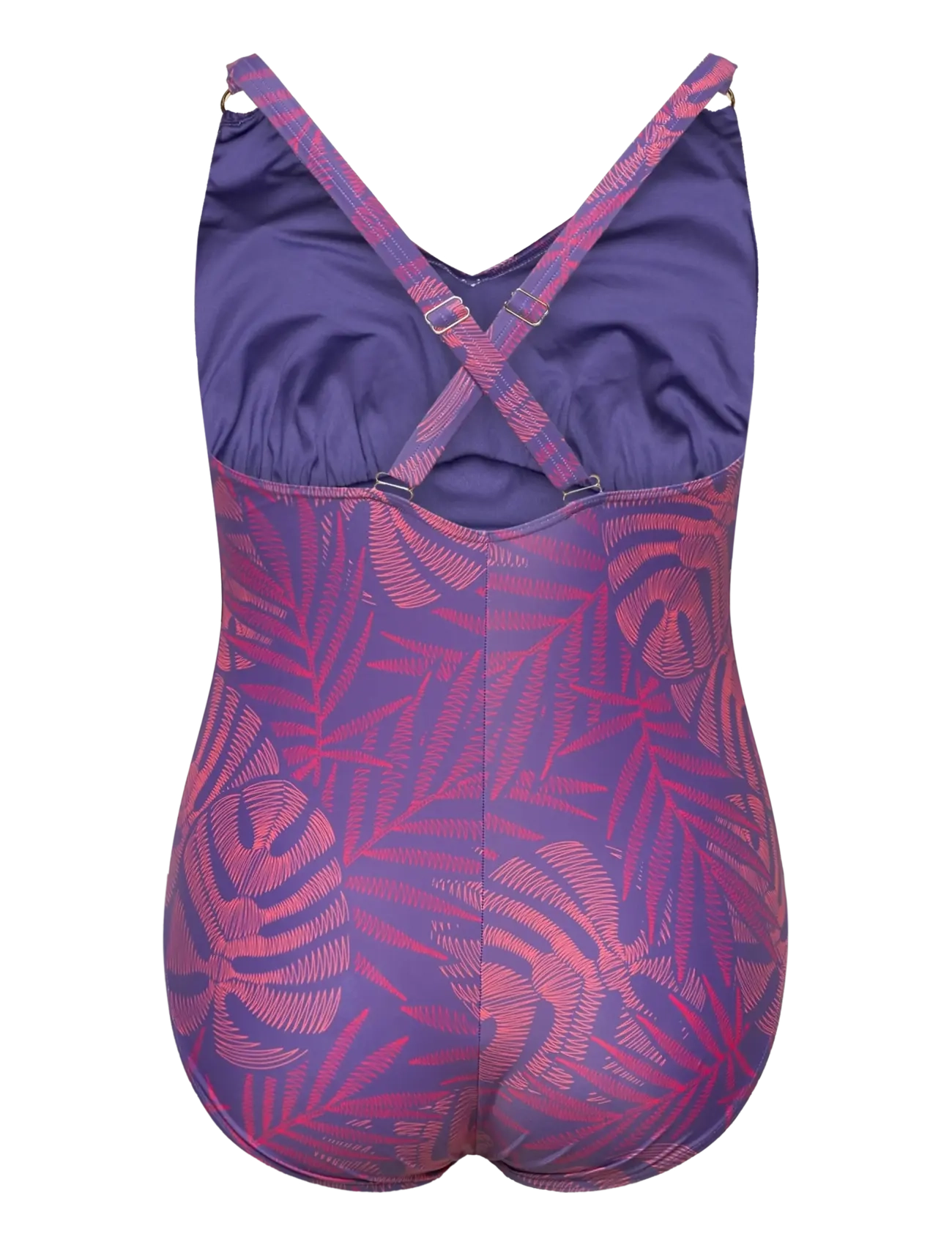 Speedo - Womens Shaping Printed V Neck 1 Piece (+) - sportiga badkläder - blue - 1