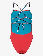 Speedo - Womens Solid Lattice Tie-Back - maudymosi kostiumėliai - red/blue - 2