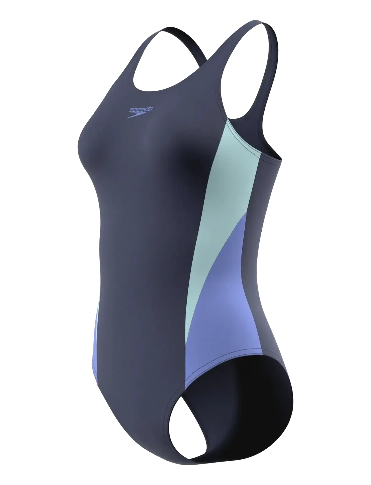 Speedo Colourblock Splice Muscleback Swimsuit - Tøj - PEACOAT/GLACIER BLUE/MOONLIGHT LAVENDER / blue