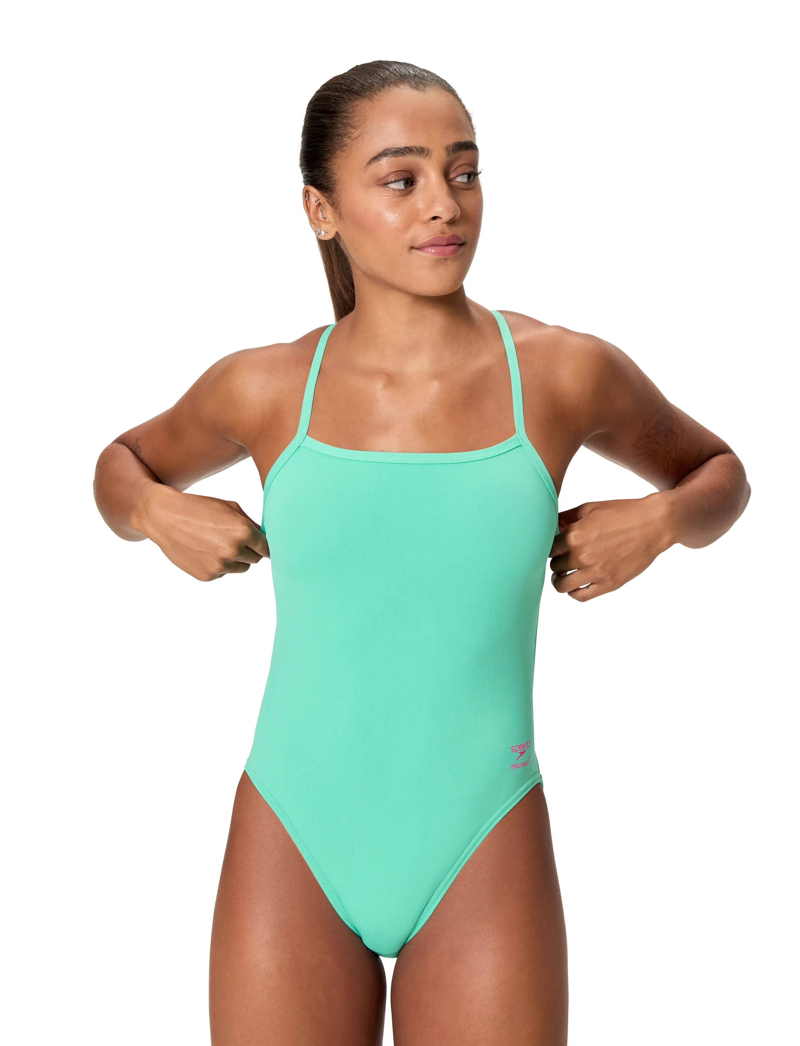 Speedo Fl Solid V-Back 2.0, 40, Sport Bademode, Blau - Swimsuits, Frauen